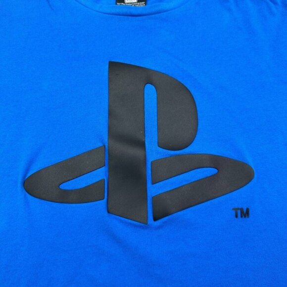 Sony Playstation Logo Shirt Men's Size XL Royal Blue Gamer PS5 Gaming Official - Picture 4 of 13